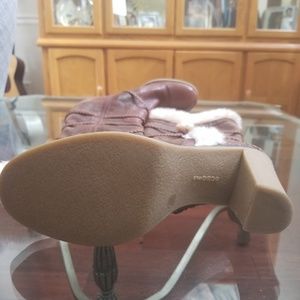 BCBG Shoes - LIKE NEW BCBG cognac, fur trimmed, toggle boot BCBG Shoes - LIKE NEW BCBG cognac, fur trimmed, toggle boot